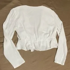 Sunday Best | Tops | Aritzia Sunday Best White Tie Front Blouse ...
